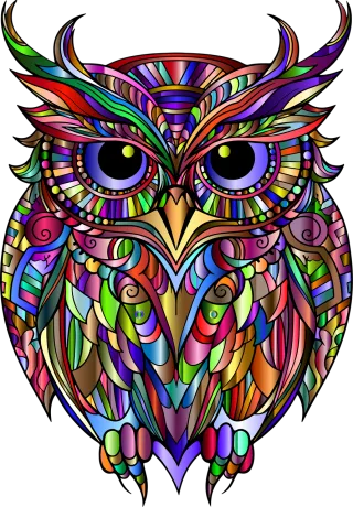 Owl Bird Animal Stickdatei