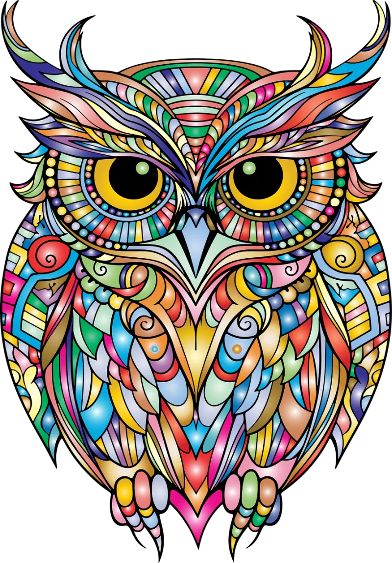 Decoration Colorful Prismatic Stickdatei – Tiere