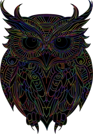 Owl Bird Art Stickdatei