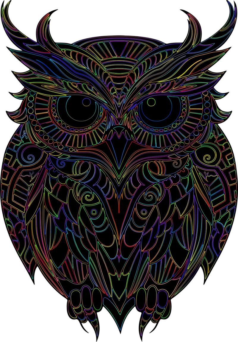 Owl Bird Art Stickdatei – Tiere