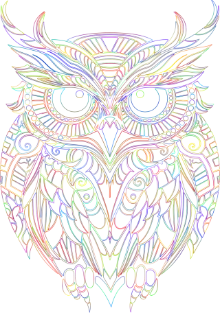 Owl Bird Animal Stickdatei