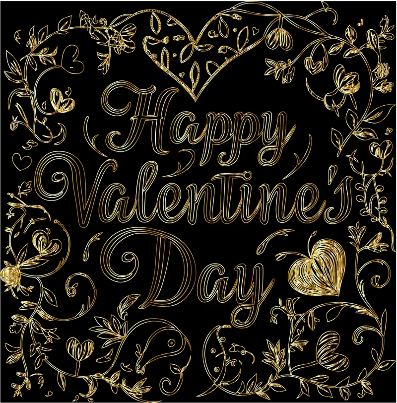 Happy valentine's day Romance Typography Stickdatei – Herzen & Liebe
