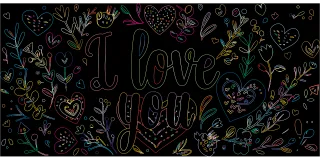 I love you Love Romance Stickdatei
