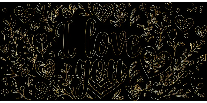 I love you Love Romance Stickdatei – Herzen & Liebe