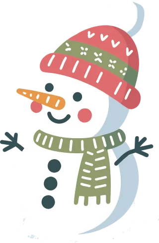 Snowman Cartoon Cute Stickdatei