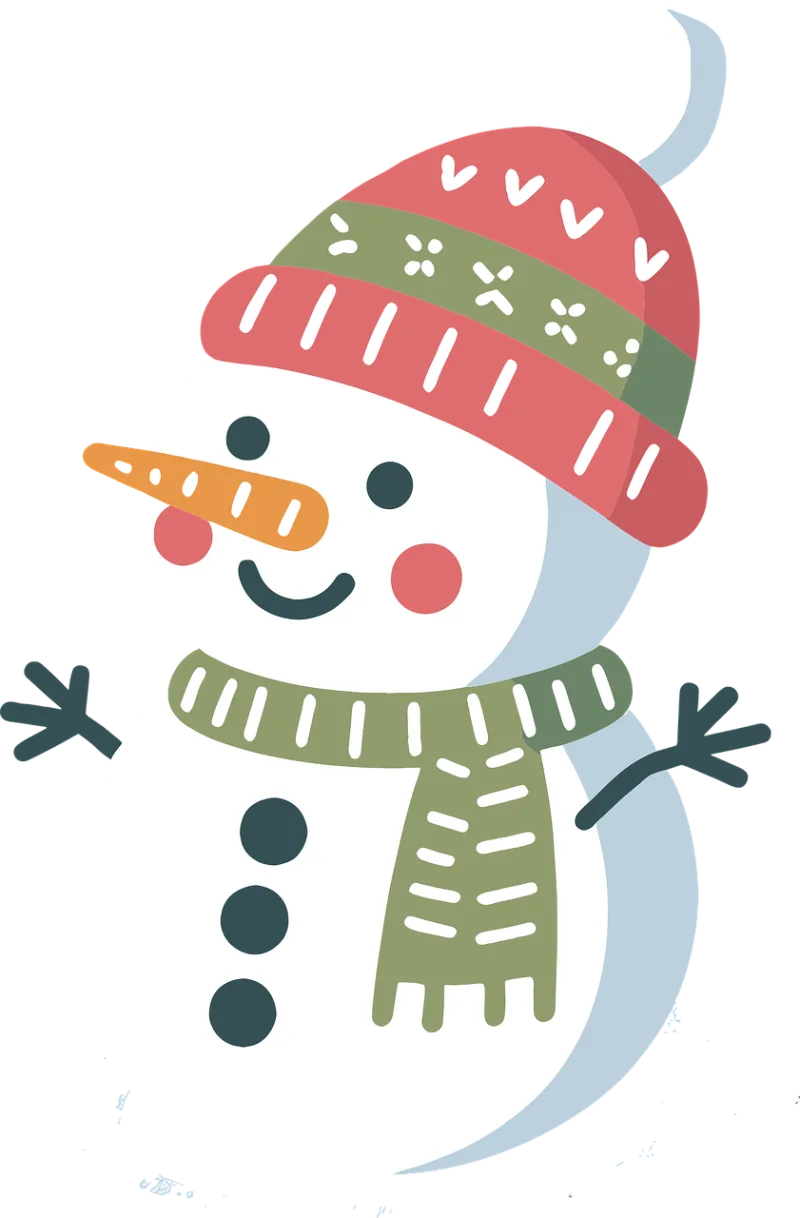 Snowman Cartoon Cute Stickdatei – Weihnachten