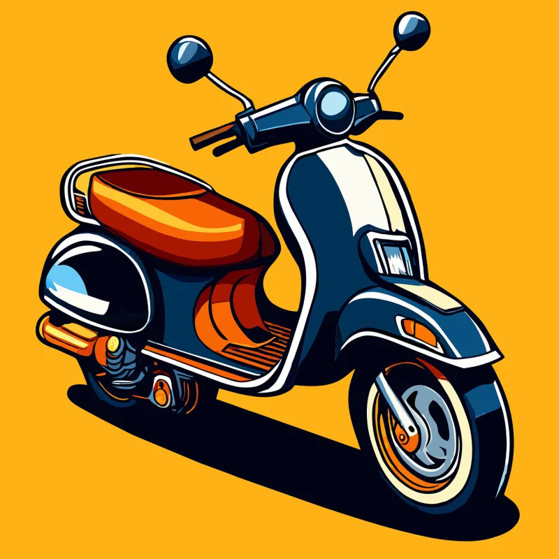Vespa Scooter Motorcycle Stickdatei – Fahrzeuge