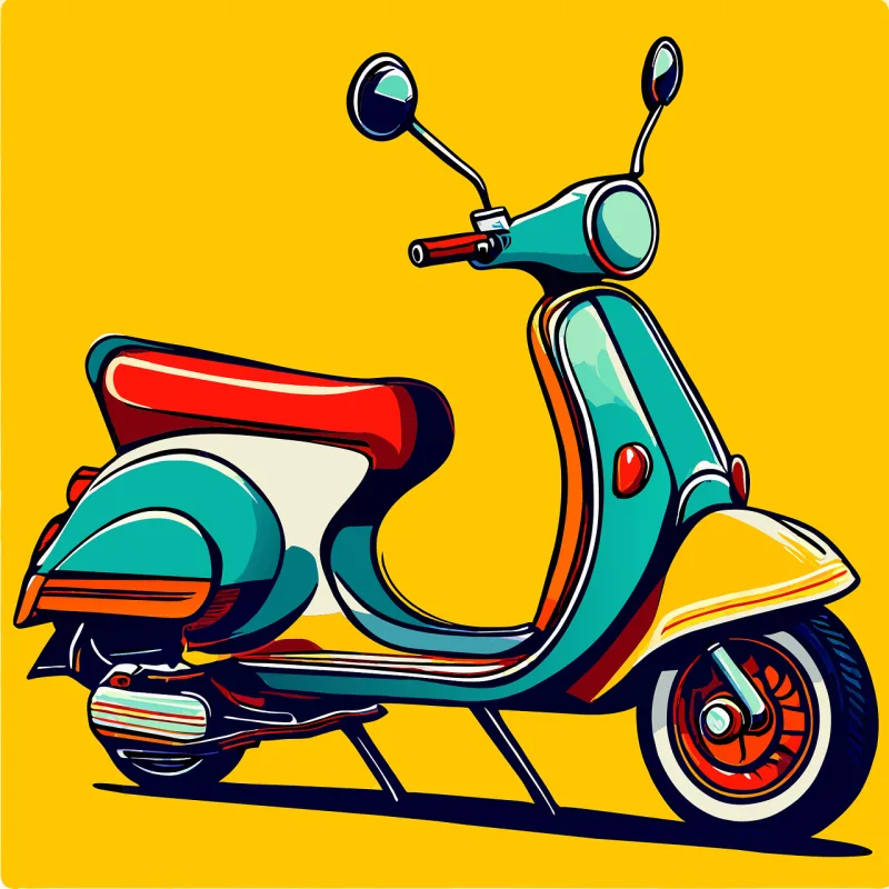 Vespa Scooter Motorcycle Stickdatei – Fahrzeuge
