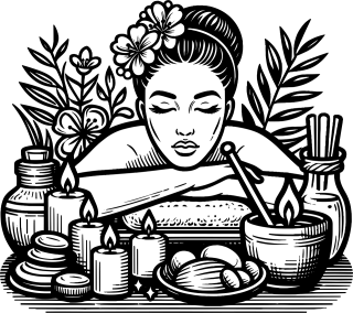 Massage Relaxation Spa Stickdatei