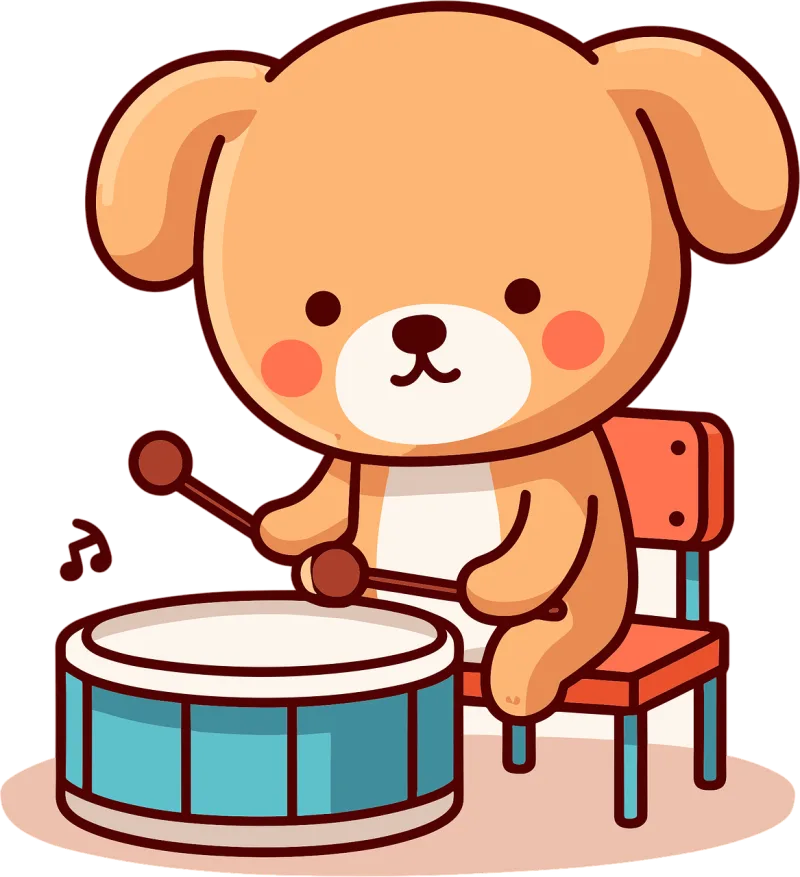 Dog Animal Drum Stickdatei – Musik