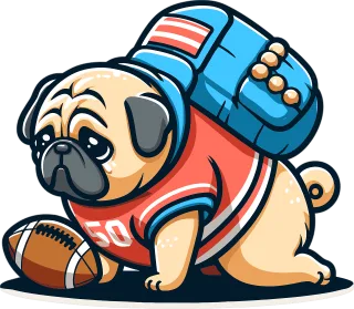 Dog Pug American Stickdatei