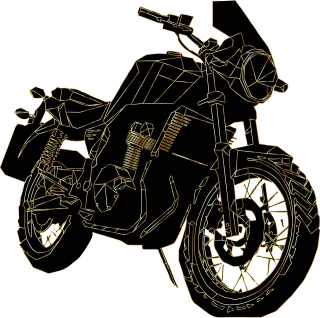 Motorcycle Chopper Bike Stickdatei