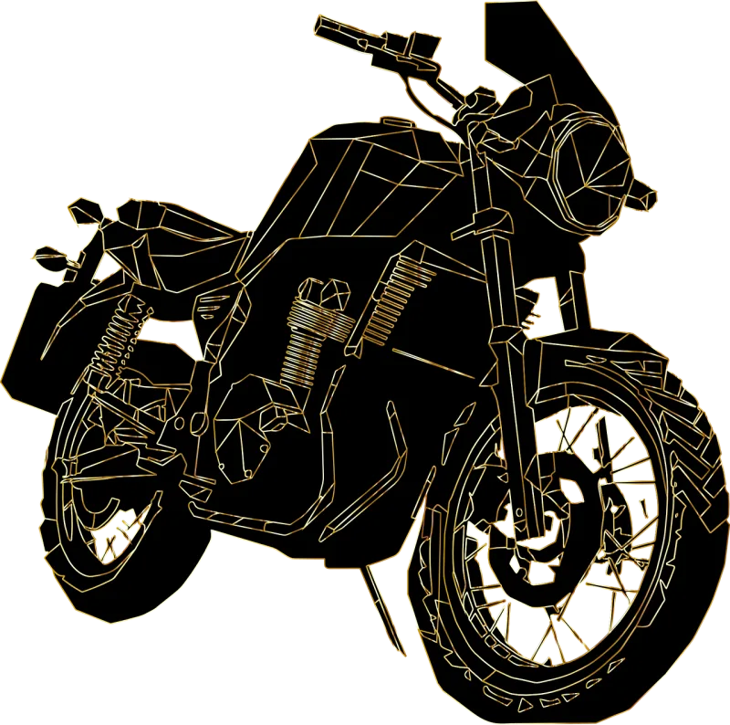 Motorcycle Chopper Bike Stickdatei – Fahrzeuge