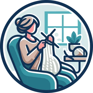 Woman Pregnant Knitting Stickdatei – Weihnachten