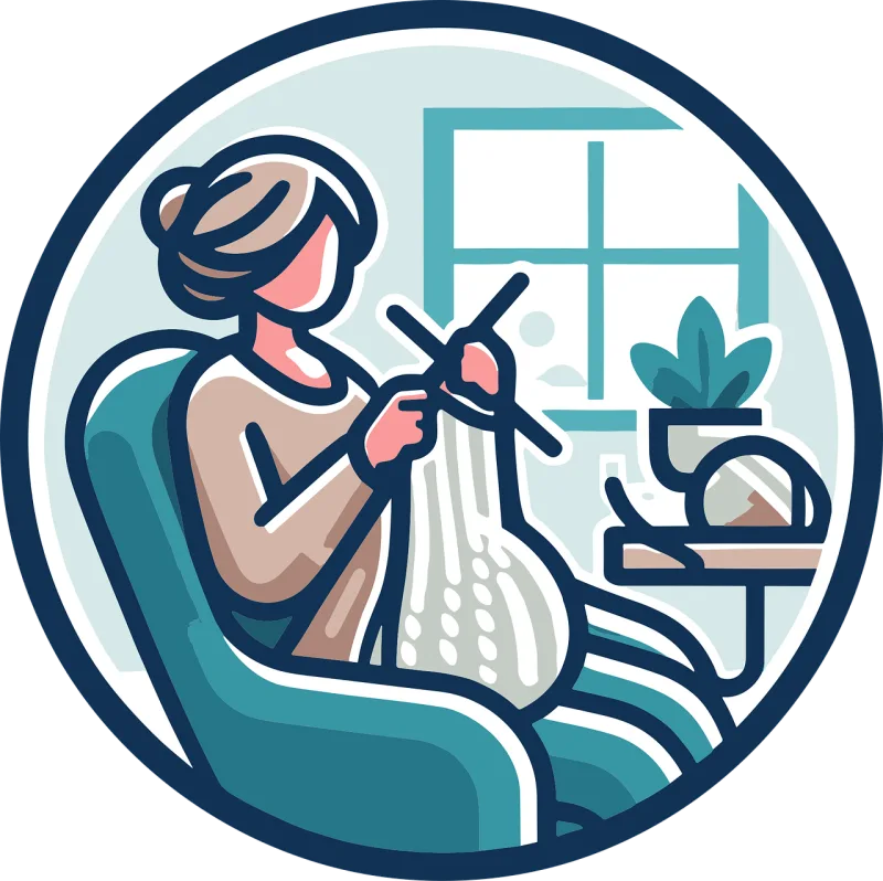 Woman Pregnant Knitting Stickdatei – Weihnachten
