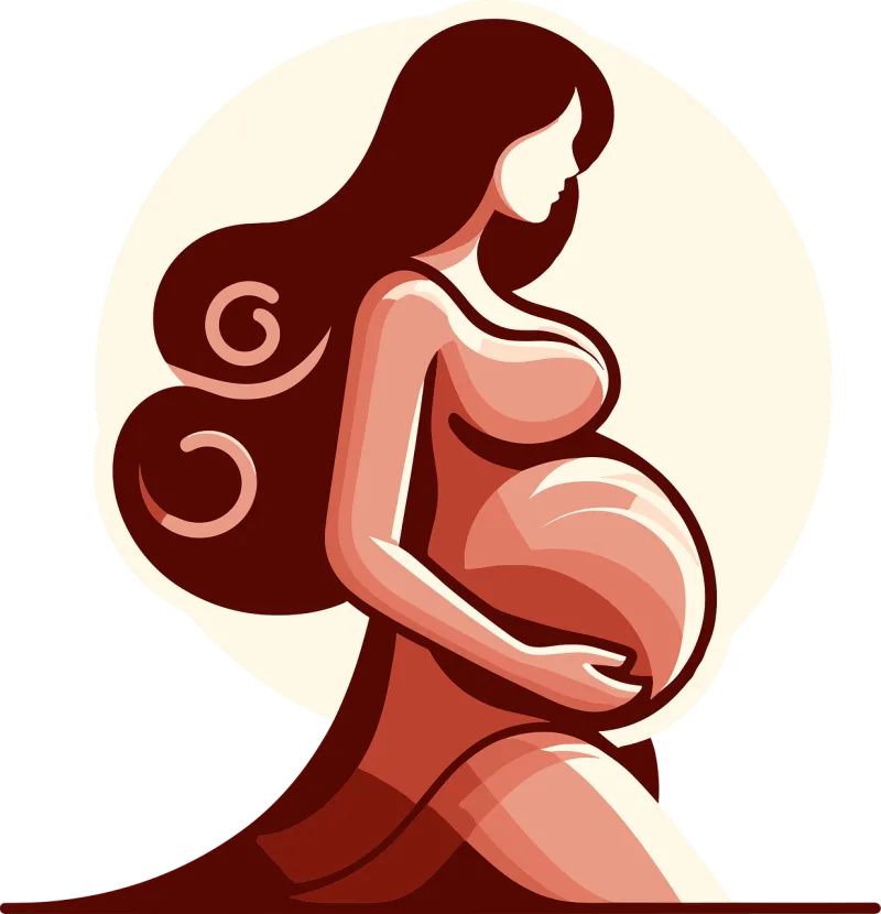 Woman Pregnant Pregnancy Stickdatei – Herzen & Liebe
