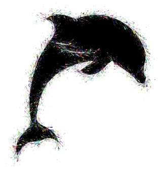 Dolphin Grunge Splatter Stickdatei
