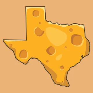 Cheese Texas Map Stickdatei – Natur
