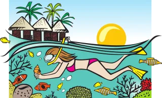 Maldives The sea Vector Stickdatei