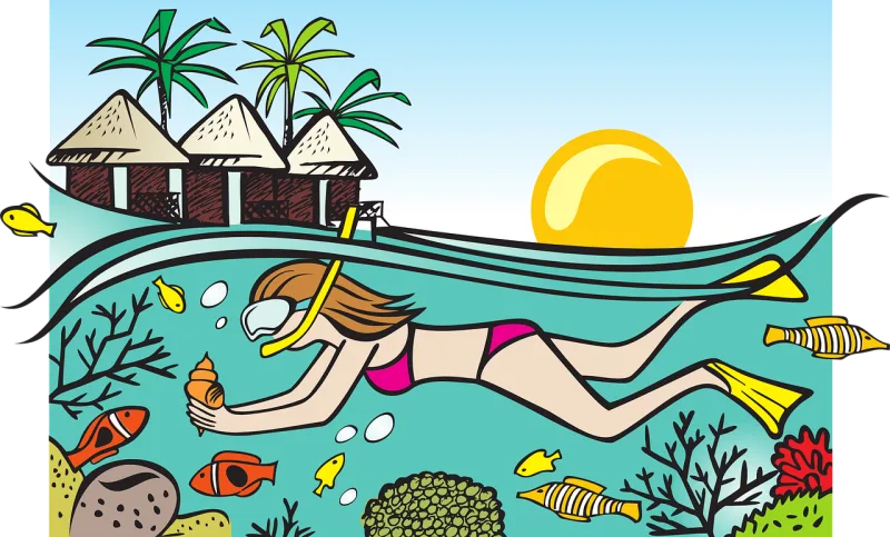 Maldives The sea Vector Stickdatei – Natur