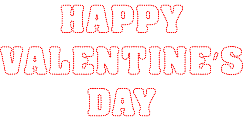 Happy valentine's day Valentines Typography Stickdatei – Herzen & Liebe