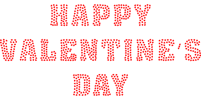 Happy valentine's day Valentines Typography Stickdatei – Herzen & Liebe