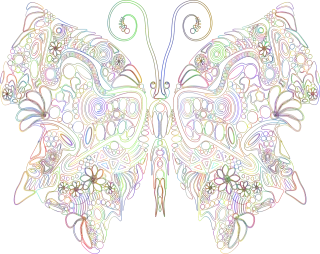 Butterfly Insect Design Stickdatei