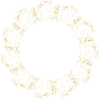 Musicians Gold Frame Stickdatei