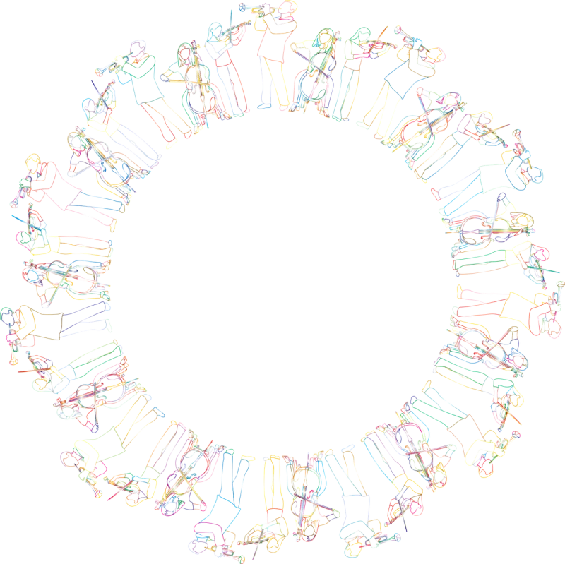 Musicians Frame Border Stickdatei – Musik