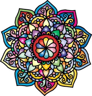 Mandala Flourish Floral Stickdatei