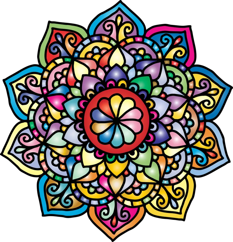 Mandala Flourish Floral Stickdatei – Kinder
