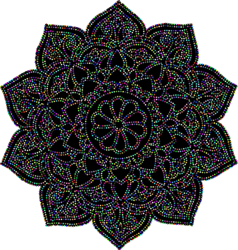 Mandala Floral Design Stickdatei – Blumen