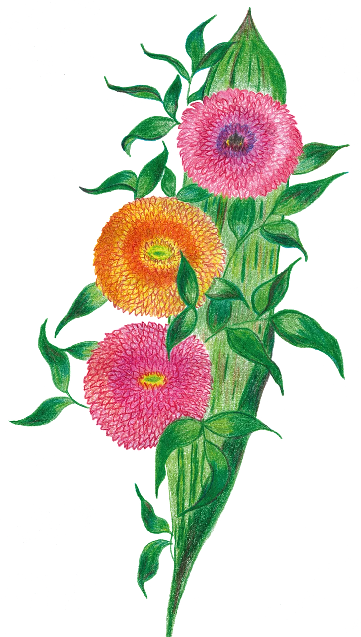 Gerberas Bouquet Flowers Stickdatei – Blumen