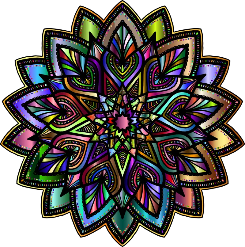 Mandala Flourish Floral Stickdatei – Kinder