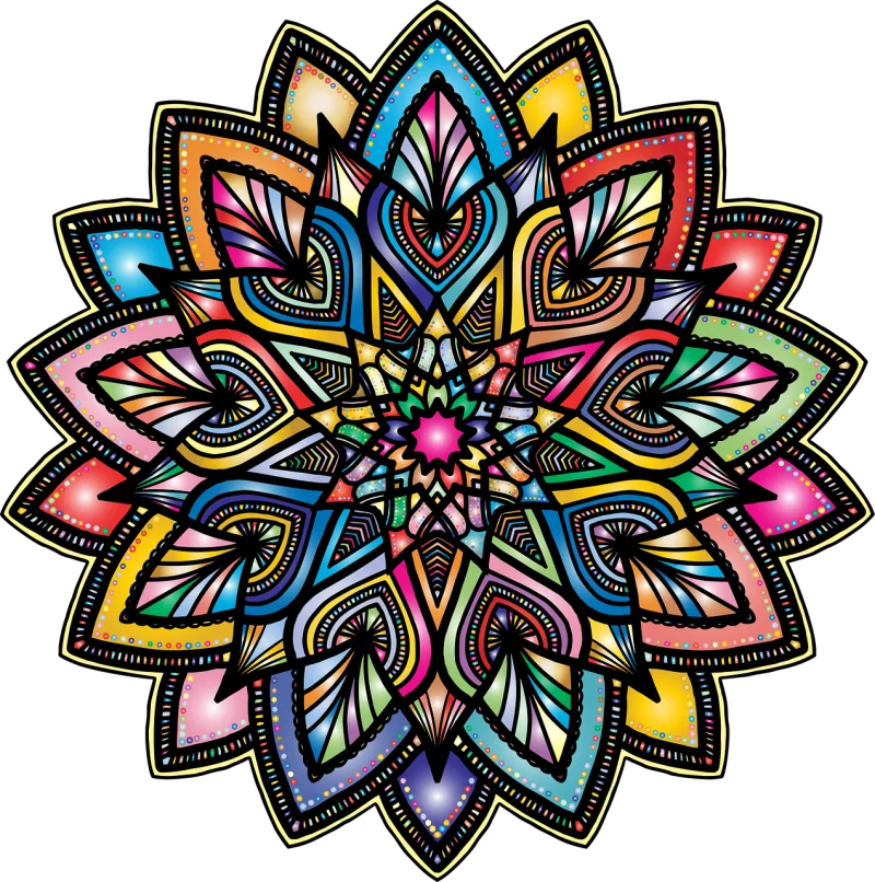 Mandala Flourish Floral Stickdatei – Kinder