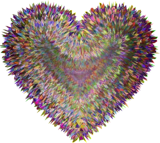 Heart Love Psychedelic Stickdatei