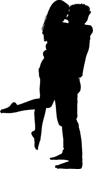 Couple Relationship Silhouette Stickdatei