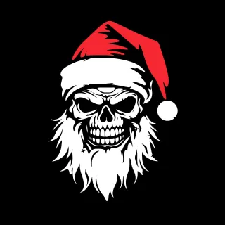 Skull Santa claus Christmas Stickdatei