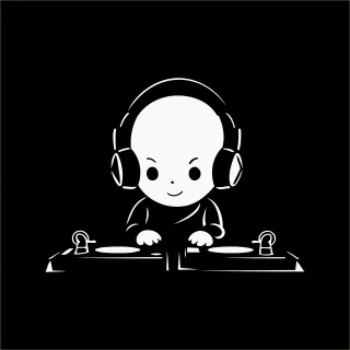 Ai generated Baby Dj Stickdatei