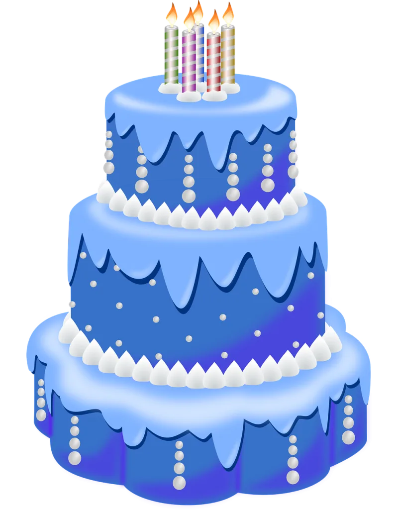 Cake Food Blue cake Stickdatei – Essen & Trinken