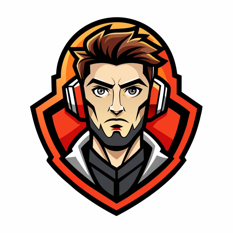 Ai generated Man Logo Stickdatei – Musik