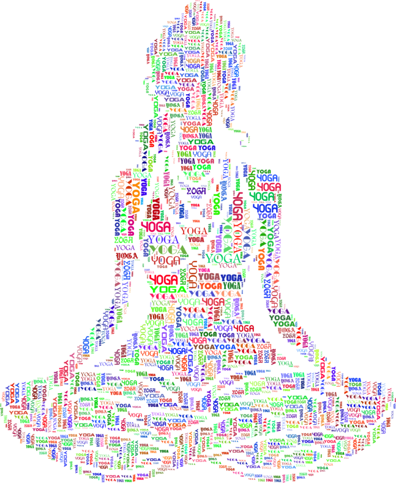 Yoga Typography Meditation Stickdatei – Sport