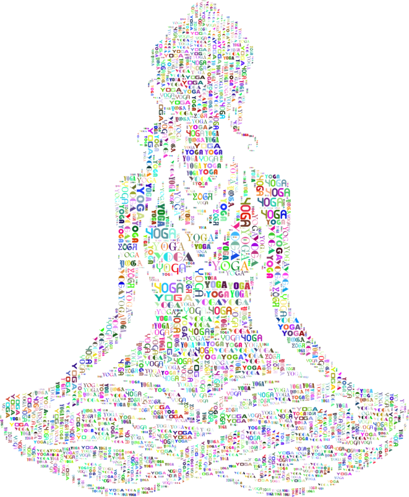 Yoga Typography Meditation Stickdatei – Sport
