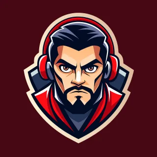 Ai generated Man Logo Stickdatei