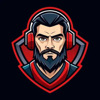 Ai generated Man Logo Stickdatei