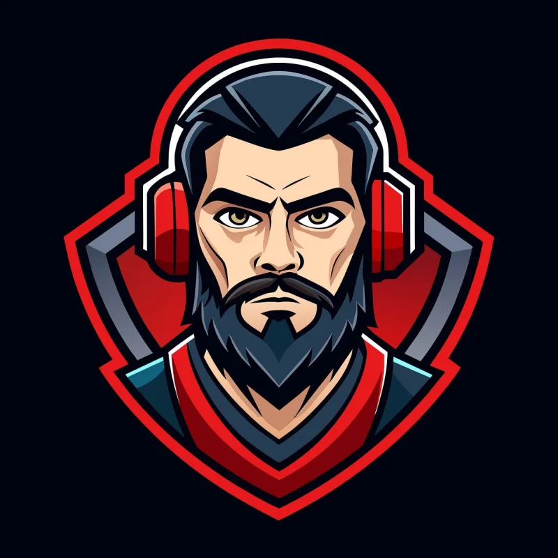Ai generated Man Logo Stickdatei – Musik