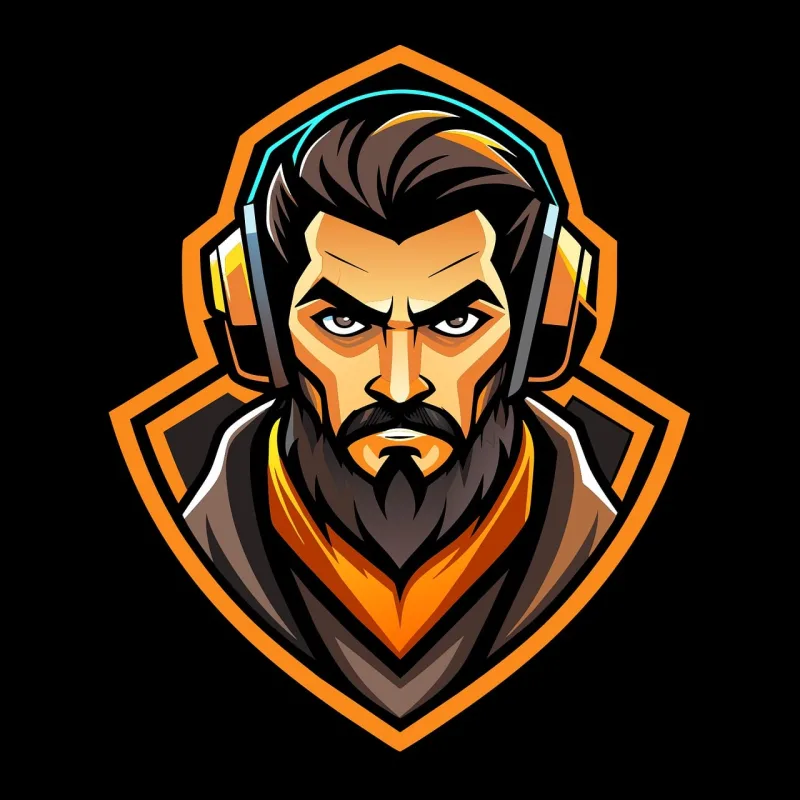 Ai generated Man Logo Stickdatei – Musik