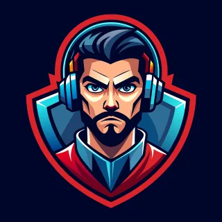 Ai generated Man Logo Stickdatei