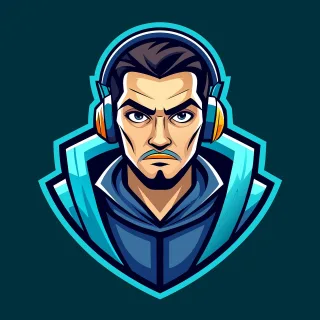 Ai generated Man Logo Stickdatei