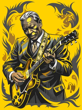 Man Guitar player Guitar Stickdatei